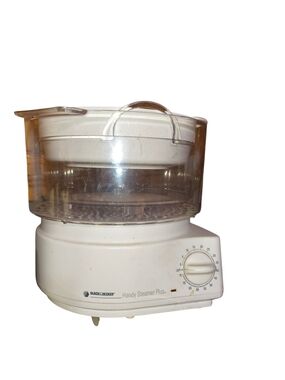 ♦️Black & Decker White Electric Food Steamer